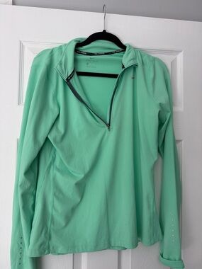 Nike Mint Green Half-Zip Dri-FIT Athletic Pullover